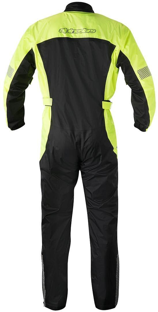 Alpinestars Hurricane One-Piece Motorcycle Rain Suit - Waterproof Riding Gear for Men (Medium, Yellow/Black) - Perfect for Commuting & Adventure Touring in Wet Weather