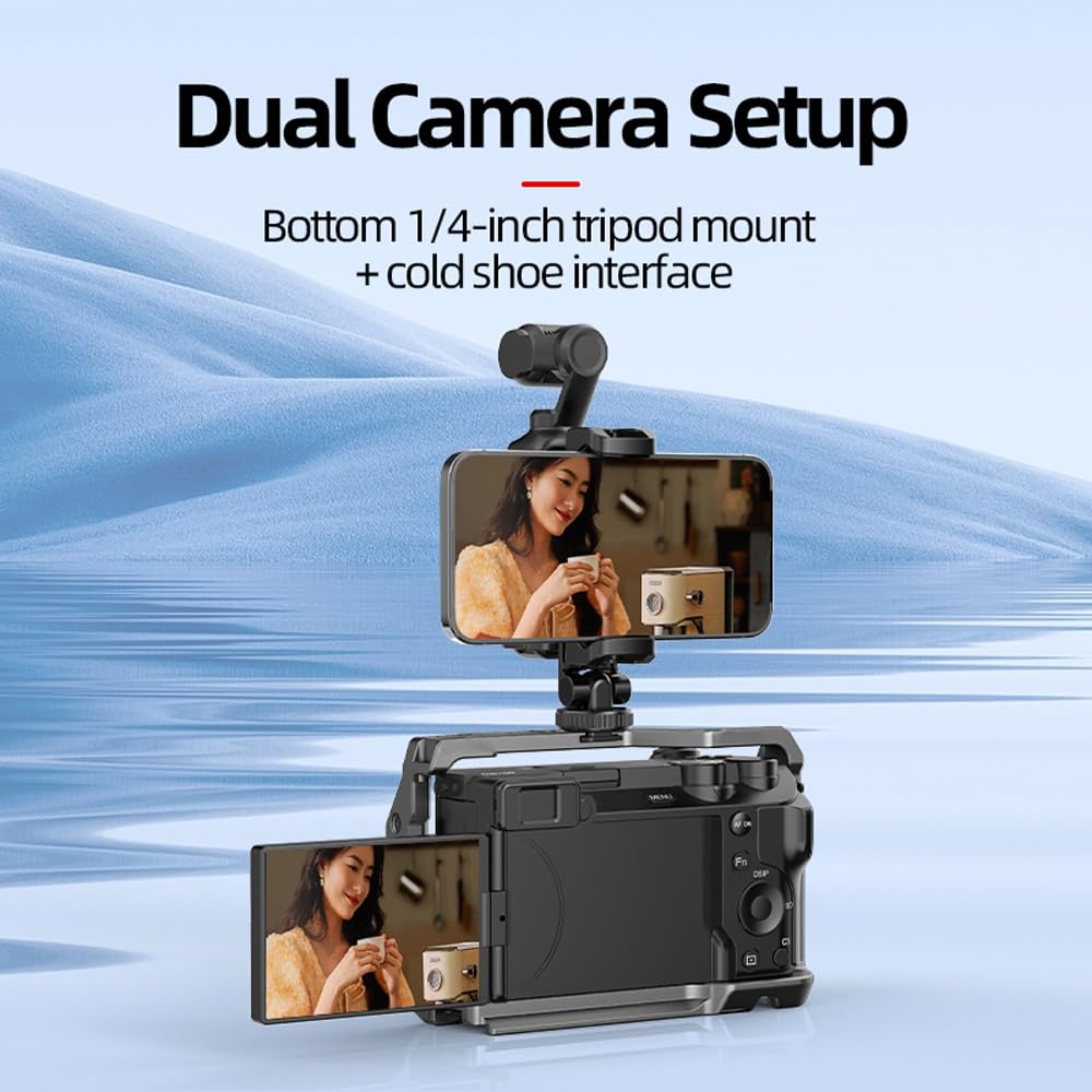 BTG Phone Holder Mount for DJI Pocket 3 - Universal Smartphone Accessory for Vlogging, Travel & Hands-Free Recording