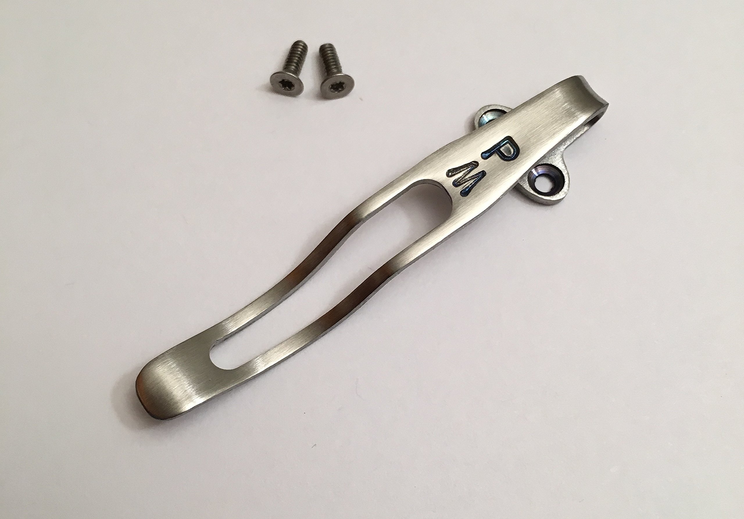 Premium Titanium Deep Carry Pocket Clip for Benchmade Knives - Customizable with 2 Letters/Numbers Initials - Perfect for EDC, Outdoor Adventures & Tactical Use