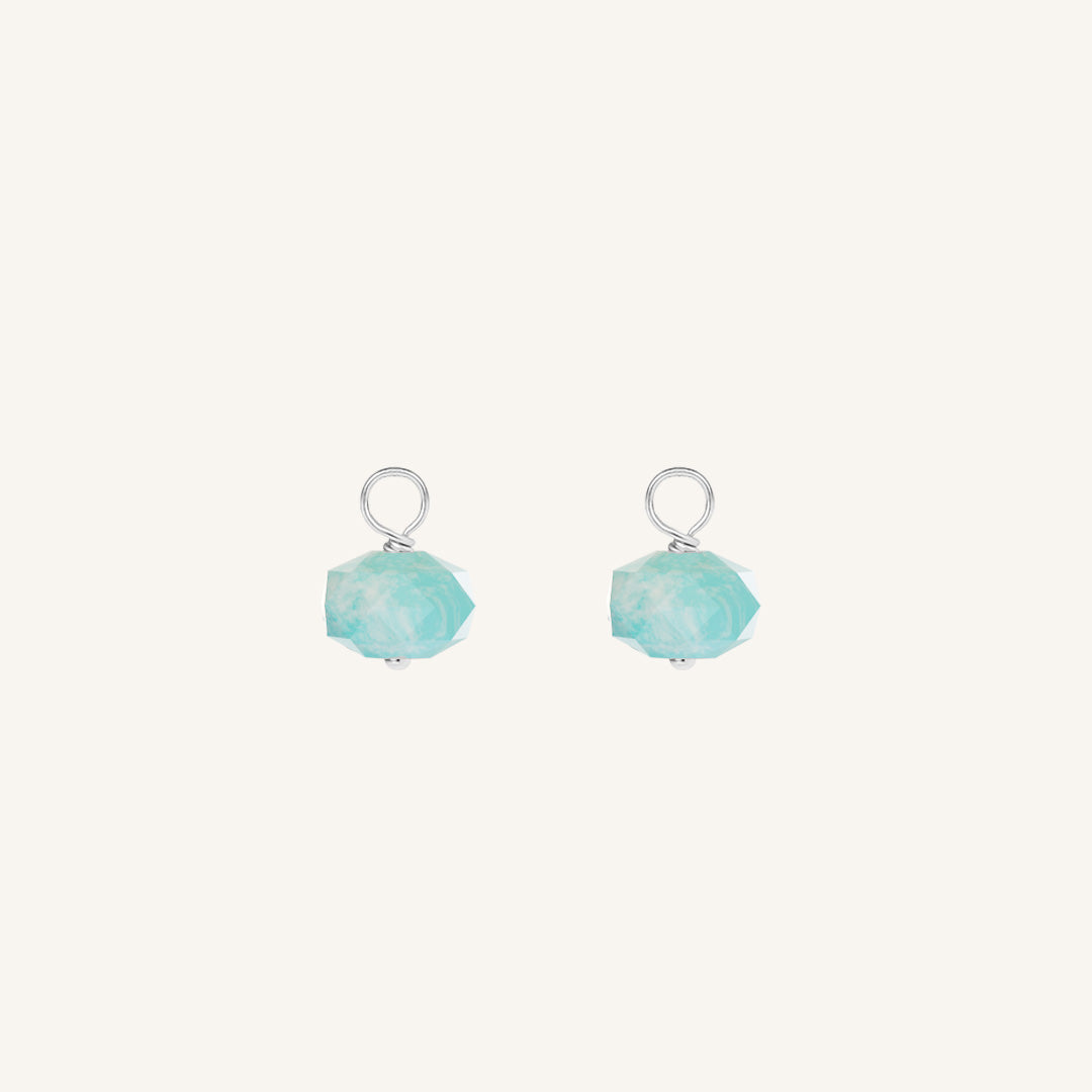 Opulent Amazonite Hoop Earrings - Stone of Courage Jewelry Set (2 Pairs) for Women - Perfect for Everyday Wear, Gift Giving & Spiritual Healing