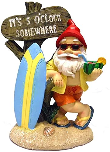 Tropical Party Gnome Statue - Perfect Gift for Christmas & Birthdays - Garden Decor