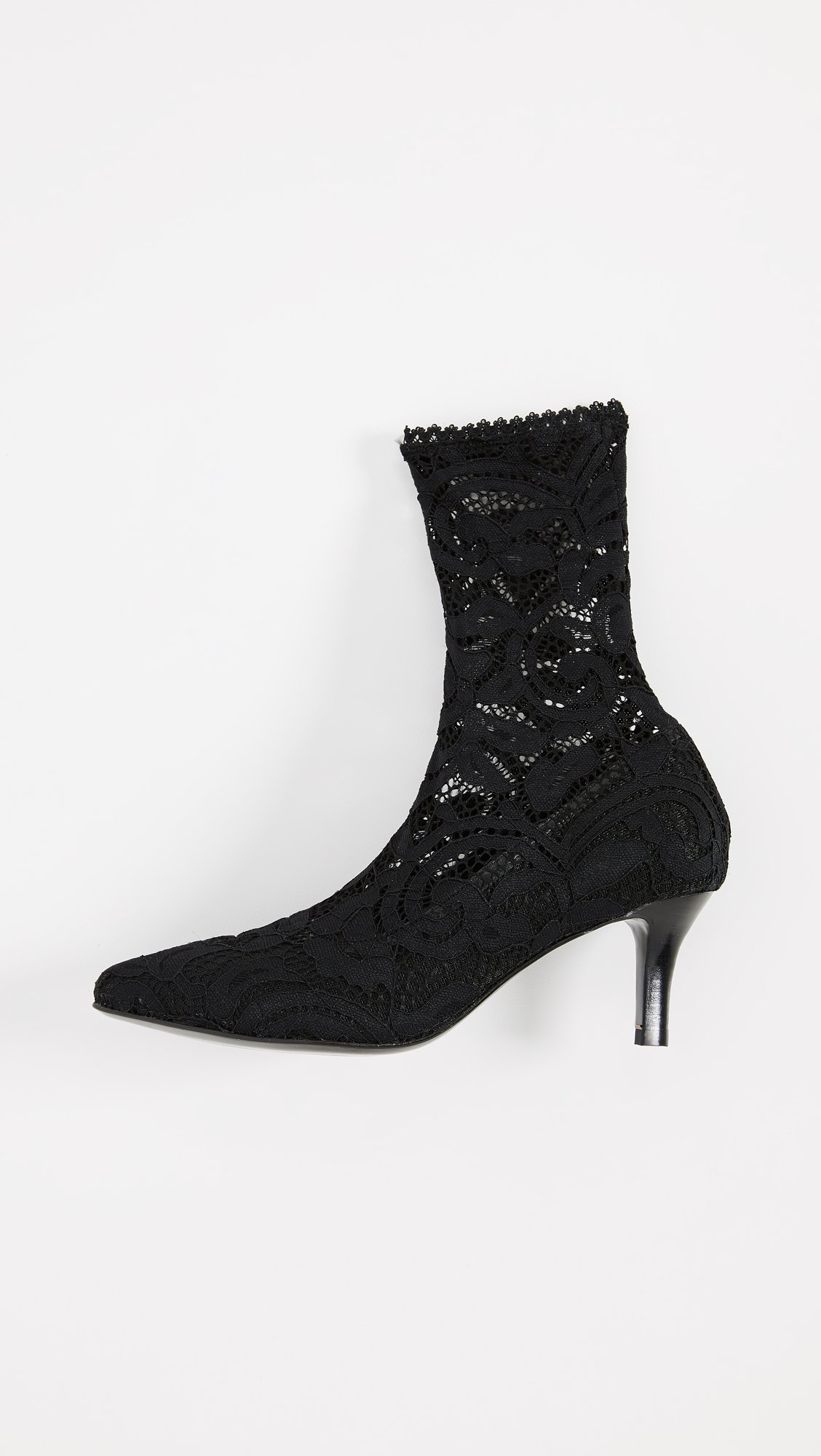 Opening Ceremony Women's Queen Lace Booties - Black Ankle Boots for Women | Elegant Wedding, Party & Evening Wear Shoes