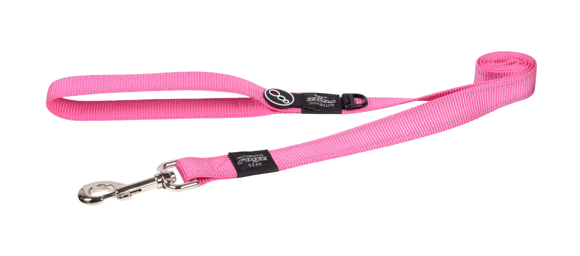 **Reflective Dog Leash for Extra Large Dogs - 1 Inch Wide, 6 Feet Long, Pink - Perfect for Night Walks, Jogging & Outdoor Safety**