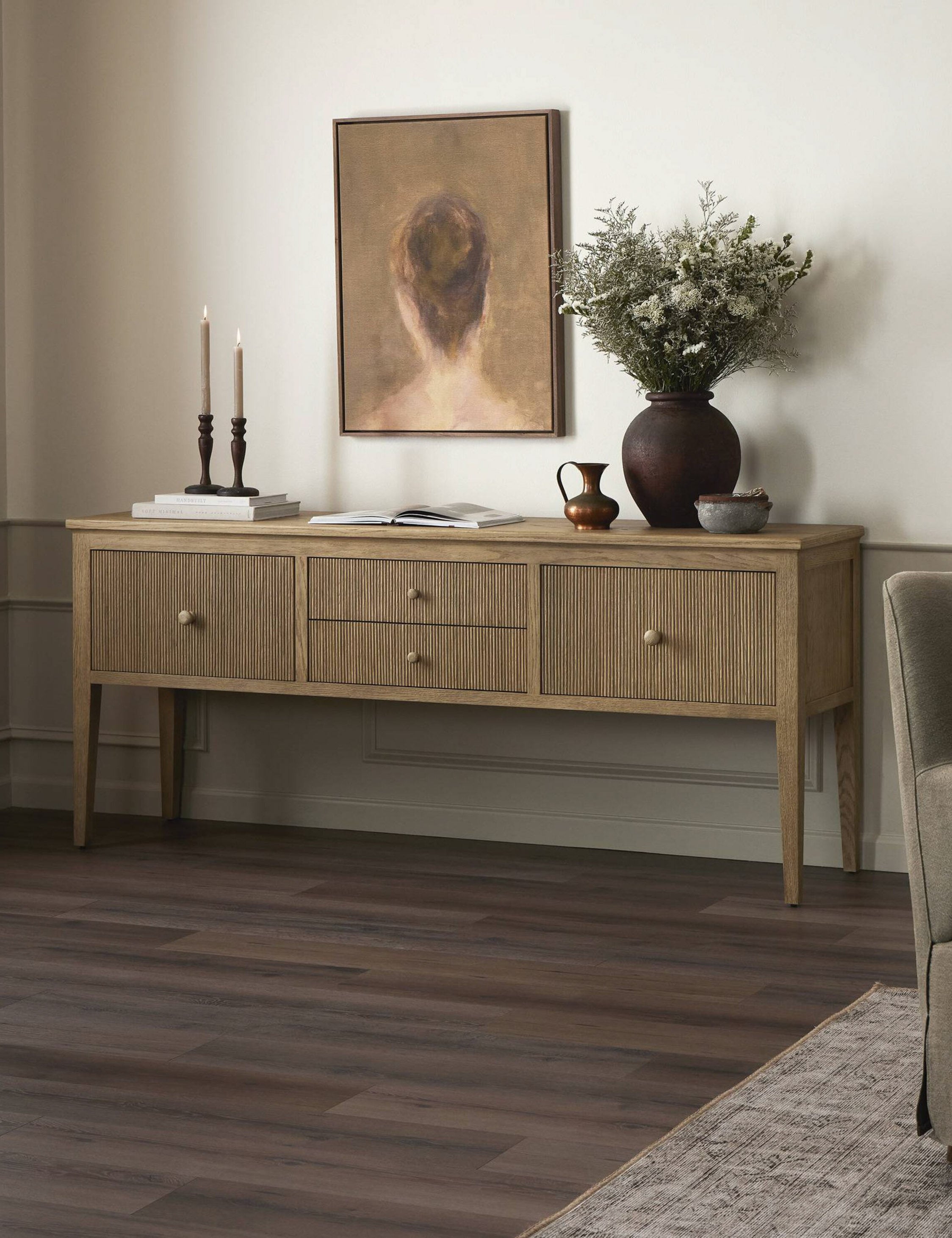 Amber Lewis x Four Hands Bush Sideboard - Stylish Wooden Buffet Cabinet for Dining Room & Living Room Storage