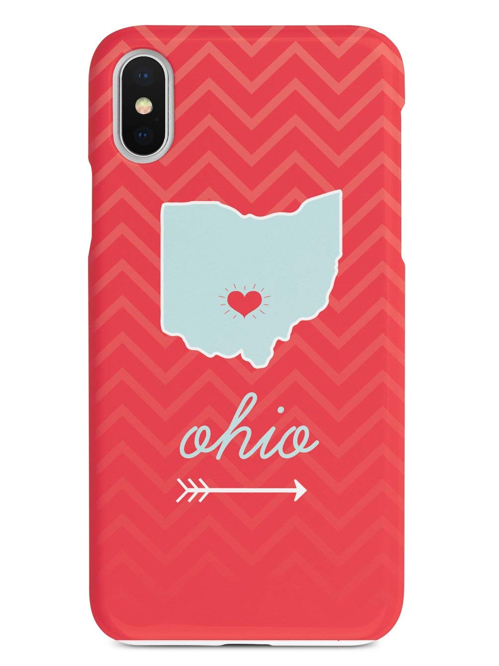 Ohio Chevron Pattern iPhone X/Xs Case - 3D Textured Protective Cover with Anti-Slip Grip - Shockproof & Scratch-Resistant for Apple iPhone X/Xs - Perfect for Daily Use, Travel & Outdoor Activities