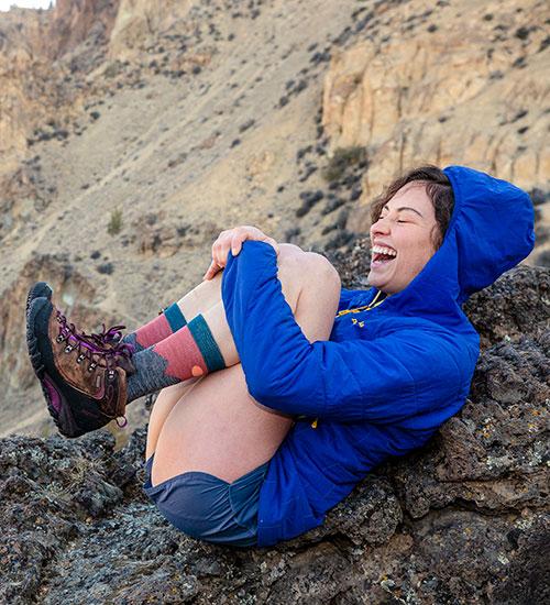Light Hiker (Teton) Crew Socks - Moisture-Wicking Hiking Socks for Men & Women - Comfortable Outdoor Socks for Trail Running, Camping & Backpacking