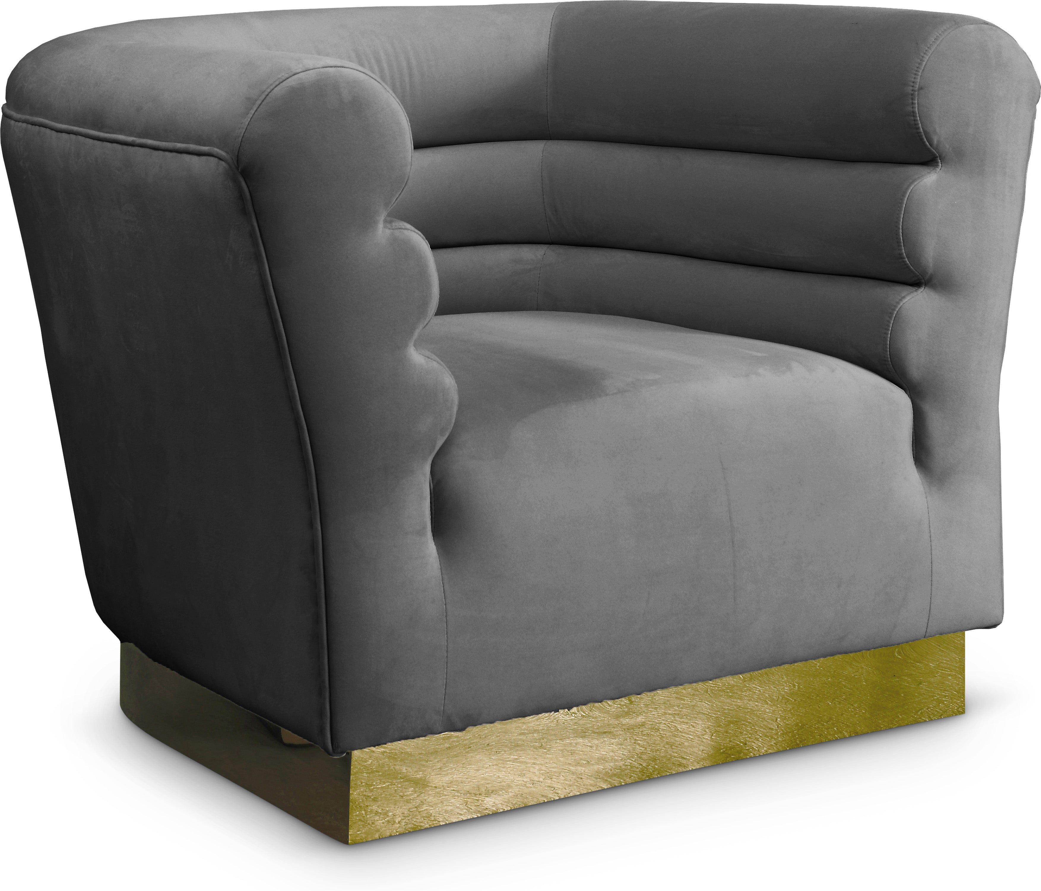 Bellini Velvet Chair - Modern Accent Armchair for Living Room, Bedroom & Office - Plush Upholstered Lounge Chair with Sturdy Metal Legs - Perfect for Home Decor, Reading Nook or Cozy Corner