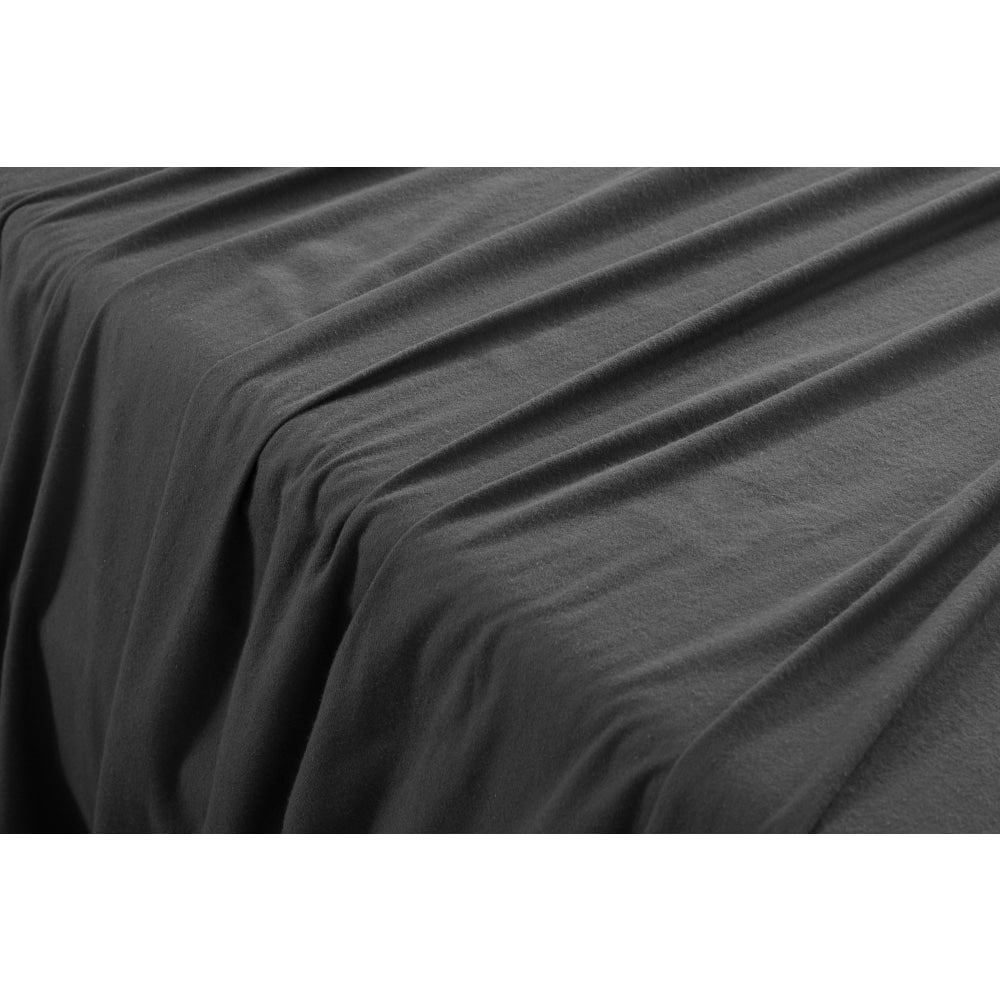 Premium 180GSM Cotton Flannelette Bed Sheet Set - Soft & Breathable King Size Bedding in Charcoal Gray - Perfect for Cozy Winter Nights & Guest Room Comfort
