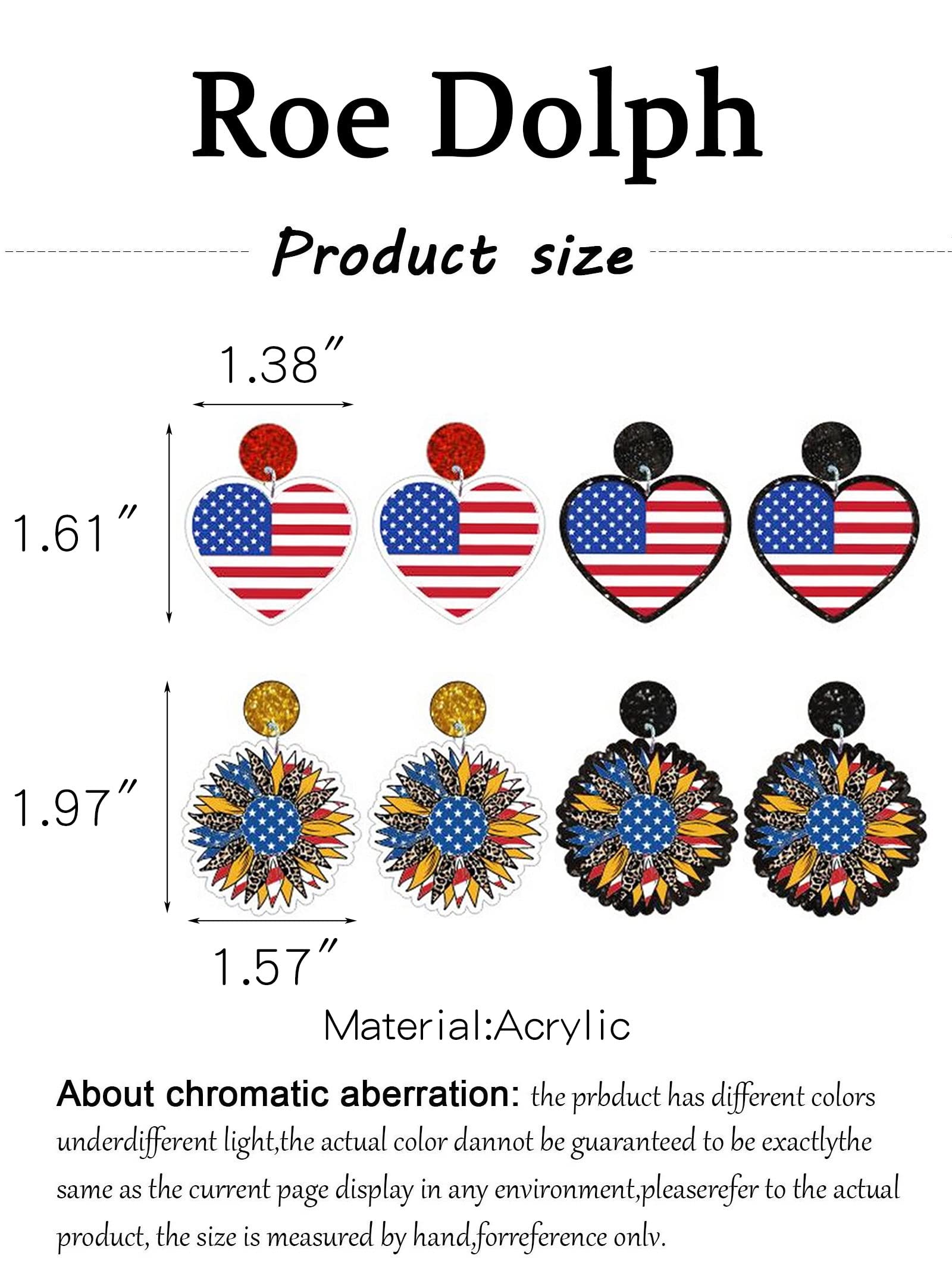 4th of July Patriotic Earrings for Women - Red White Blue American Flag Jewelry - Independence Day Accessories for Teen Girls & Women - Perfect for 4th of July Outfits, Parties, and Holiday Celebrations