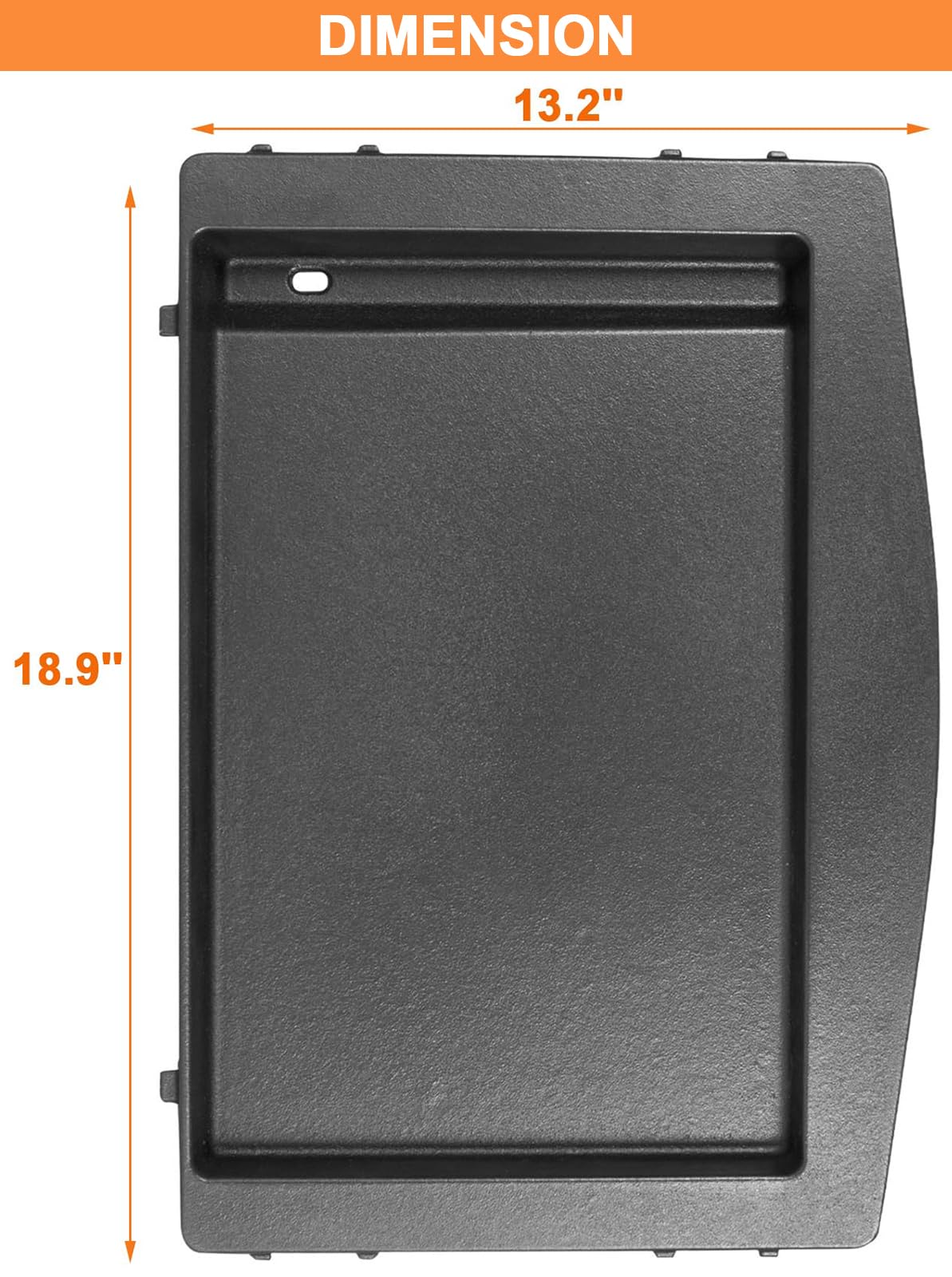 Premium Cast Iron Griddle Plate for Weber Genesis II LX 300/400/600 Series Grills - Replacement Griddle Insert for Weber GS4 Genesis II (Model 66805) - Perfect for Outdoor BBQ, Backyard Cooking & Camping Meals