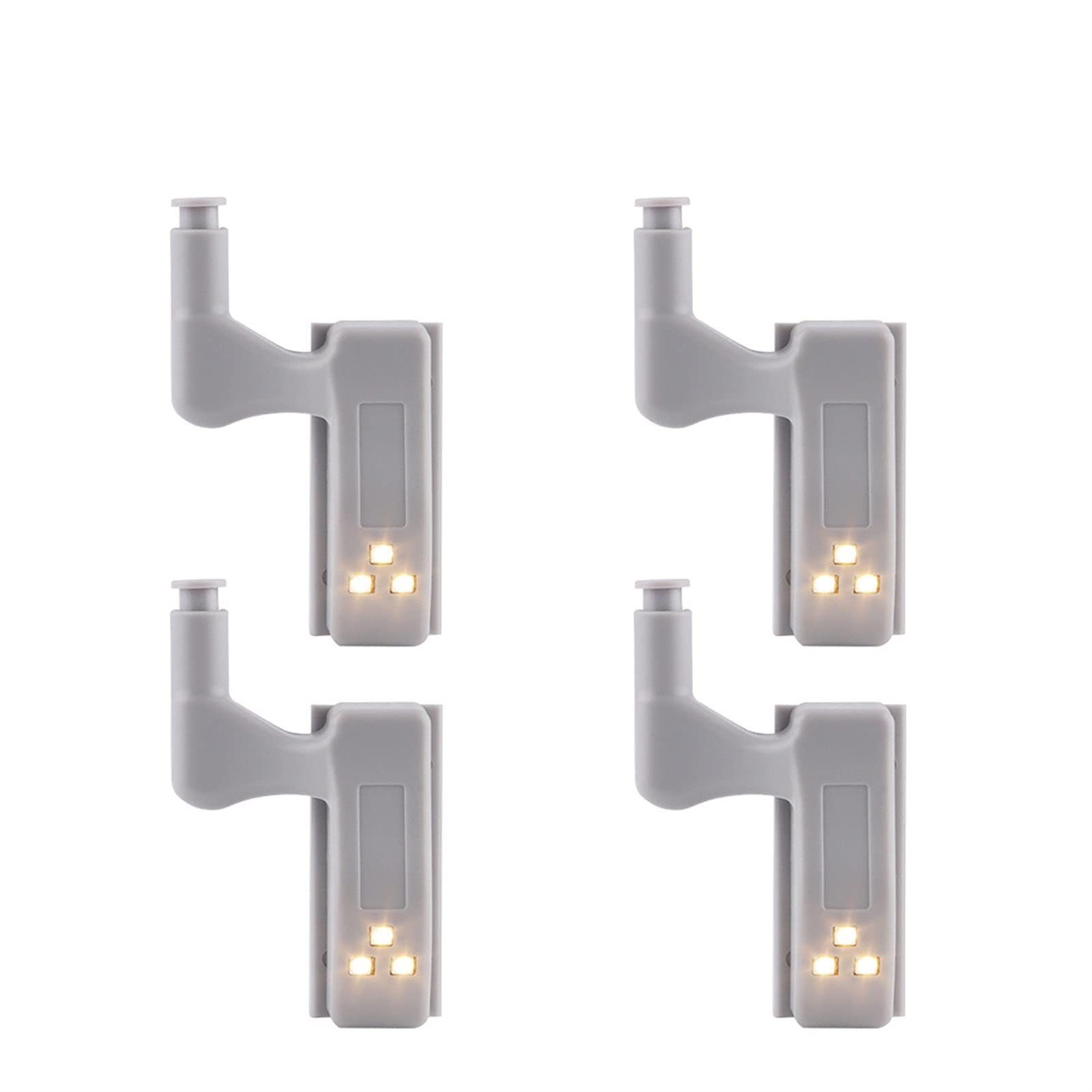 JOLAU 4PC Universal LED Under Cabinet Light - Cool White Hinge Lighting for Closet, Wardrobe & Kitchen | Motion Sensor Night Light for Home Interior & Cabinet Spaces