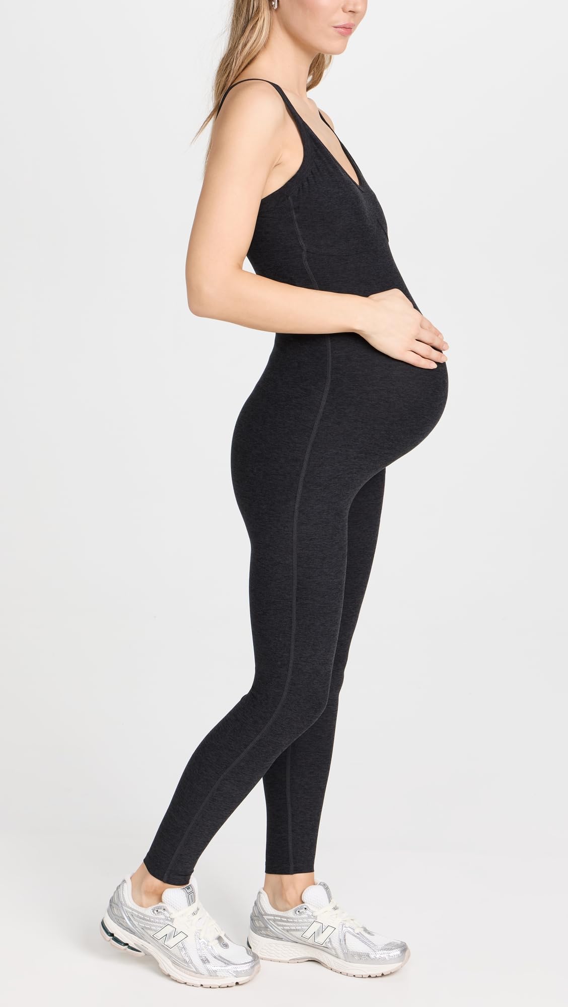 Comfortable Women's Maternity Onesie - Soft Stretchy Pregnancy Bodysuit for Everyday Wear | Perfect for Maternity Photos, Relaxing at Home & Nursing