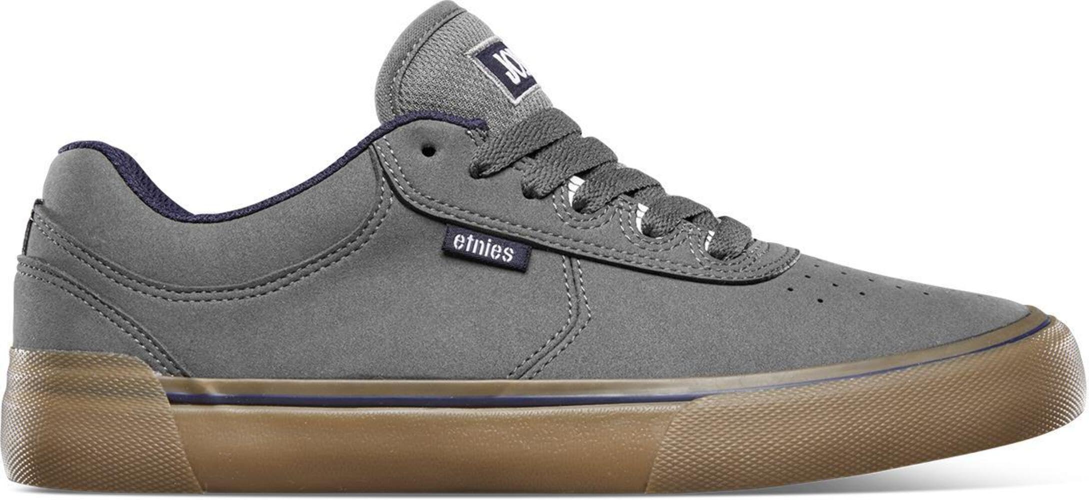 Etnies Joslin Vulc Vegan Skate Shoes - Grey/Gum Color, Size 11.5 D (M) | Men's Eco-Friendly Sneakers for Street Skating & Casual Wear