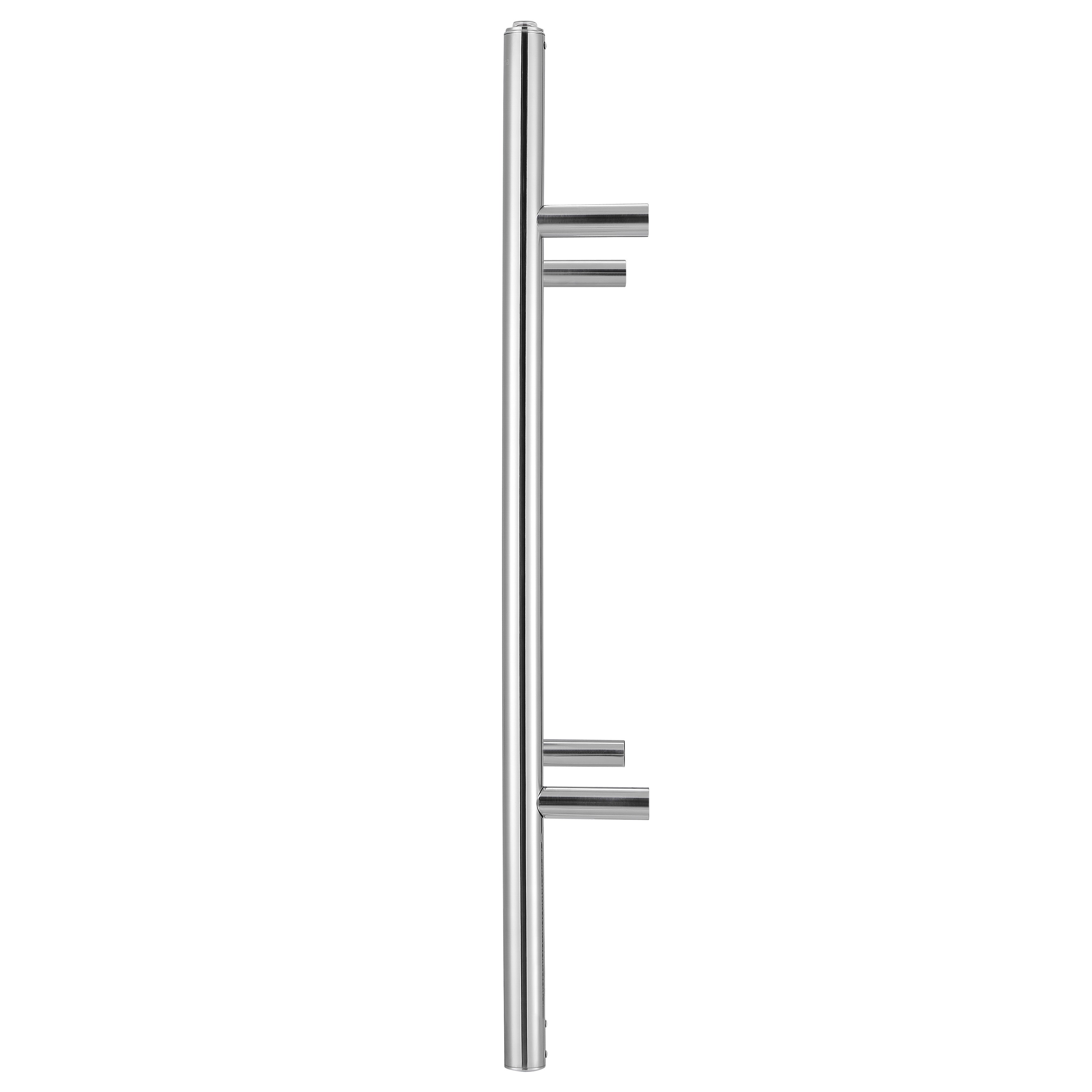Premium 6-Bar Hardwired & Plug-in Towel Warmer - Polished Stainless Steel - Fast Heating Bathroom Luxury for Spa, Hotel & Home Use