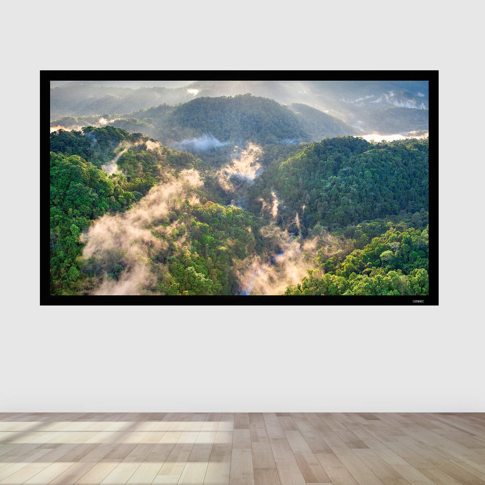 Duronic FFPS92/169 92-Inch Fixed Frame Projector Screen - HD Wall Mountable Home Theater Movie Screen with 16:9 Aspect Ratio | Perfect for Home Cinema, Classroom Presentations & Office Meetings