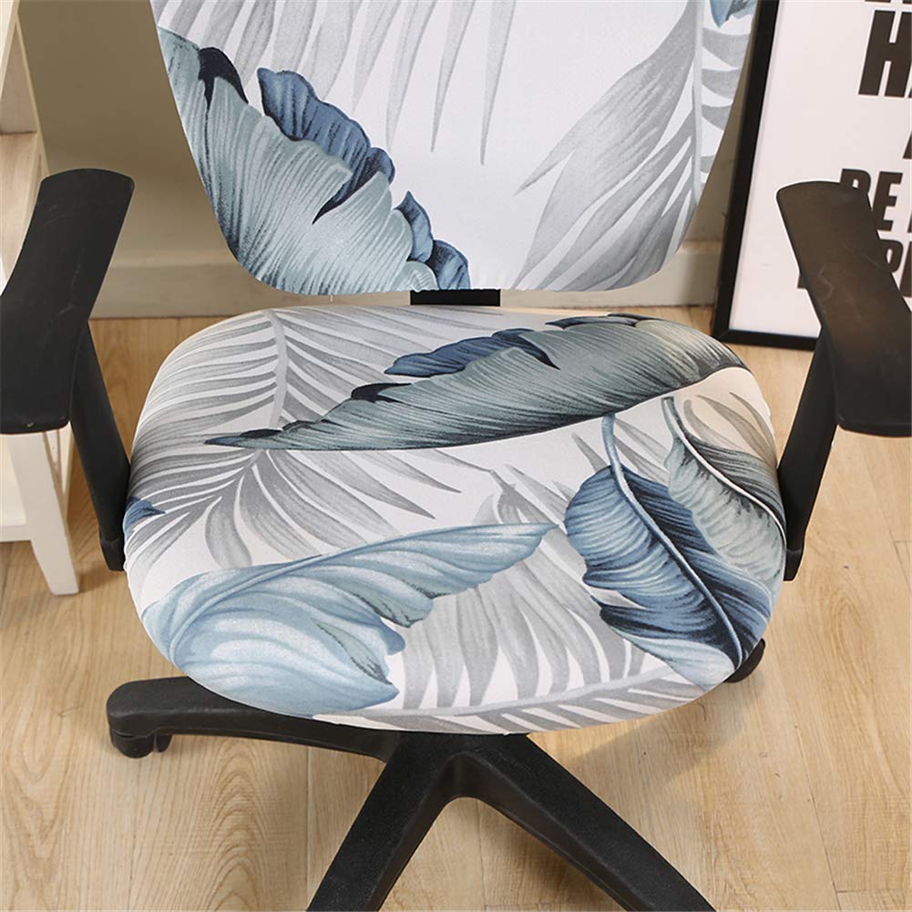 Jinzio Stretchable Polyester Office Chair Cover - Universal Split Protective Slipcover for Desk & Task Chairs, Strong Blue - Perfect for Home Office, Gaming & Workspace Protection