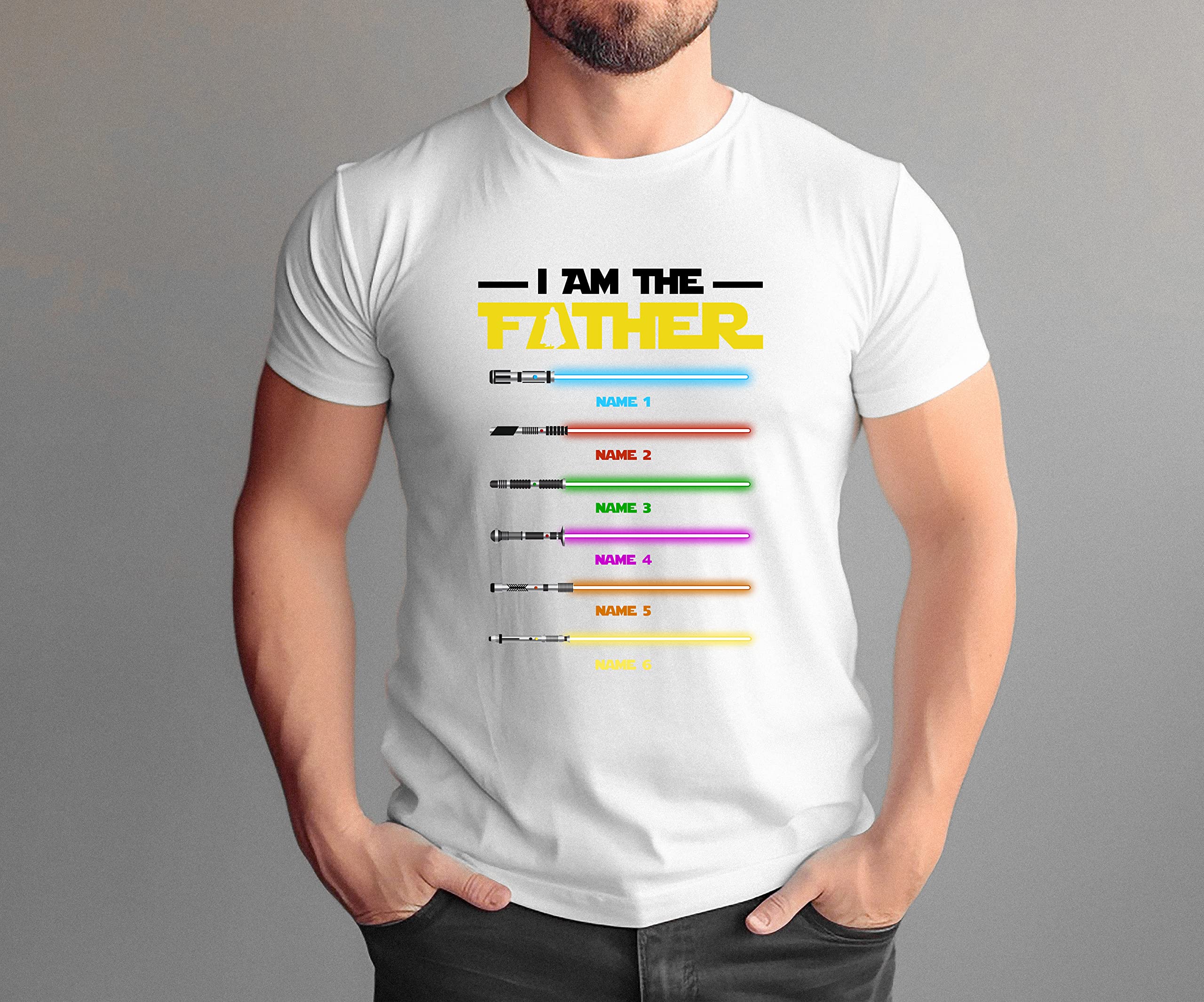 Custom 'I Am Their Father' Personalized Dad Shirt with Kids' Names - Unique Father's Day Gift for Dad - Perfect for Father's Day Celebrations, Family Reunions & Daddy-Daughter/Son Events