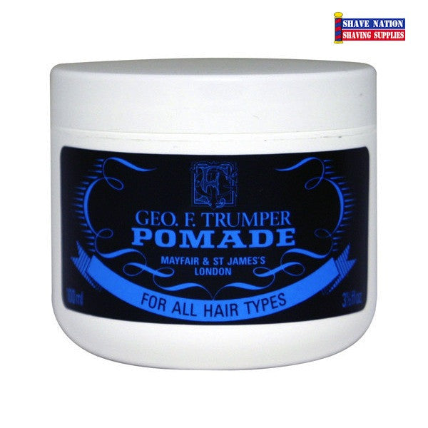 Geo F Trumper Blue Hair Pomade - Strong Hold & Natural Shine for Men's Styling - Perfect for Formal Events & Everyday Grooming