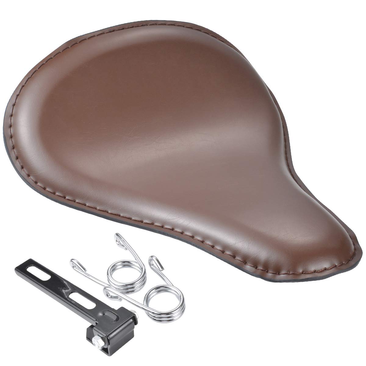 Premium Synthetic Leather Motorcycle Seat Cover - Slim Brown Crocodile Design for Harley Sportster, Bobber & Chopper Bikes | Universal Fit for Solo Riders | Waterproof & Comfortable Upgrade for Long Rides & Custom Builds