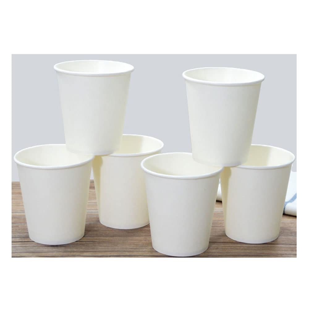 Biodegradable 4/7/8 Oz Disposable Paper Cups - Eco-Friendly Brown & White Coffee Cups for Hot Drinks | Perfect for Parties, Events, Camping & Outdoor Gatherings