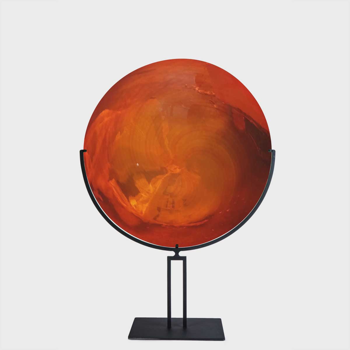Handmade Red Murano Glass Plate - Elegant Italian Artisan Dinnerware for Home Decor, Wedding Gifts & Table Setting