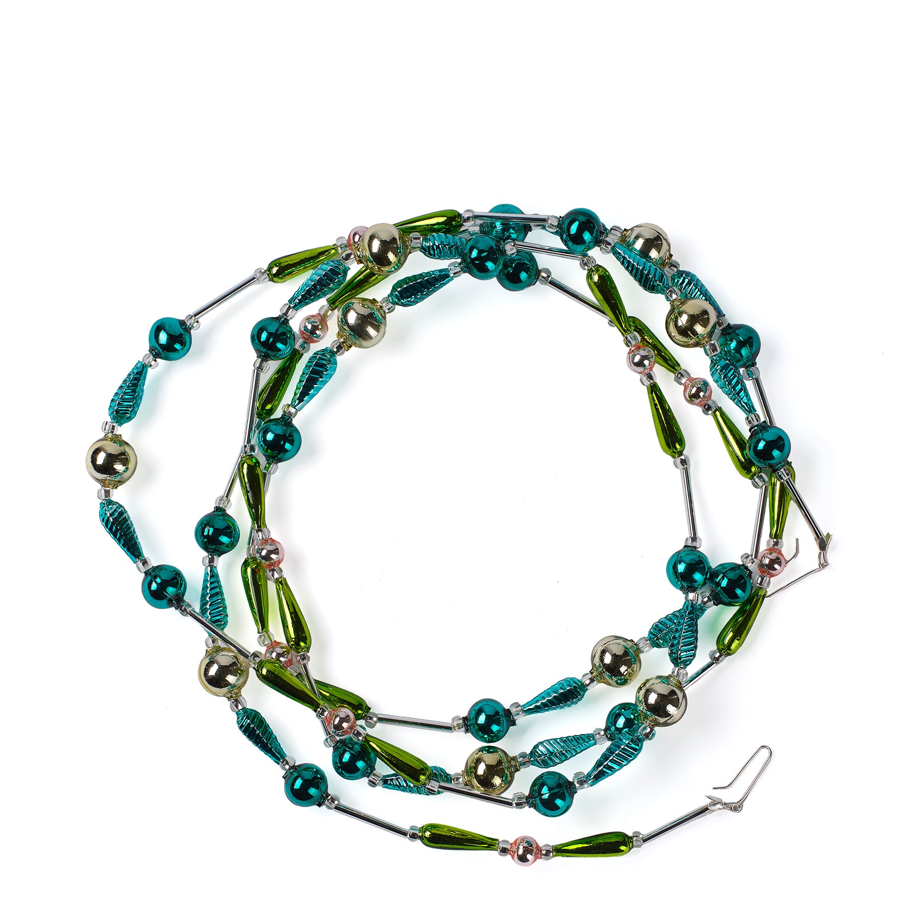 Blue and Green Garland - Elegant Floral Garland for Home Decor, Wedding, Party & Holiday Decorations
