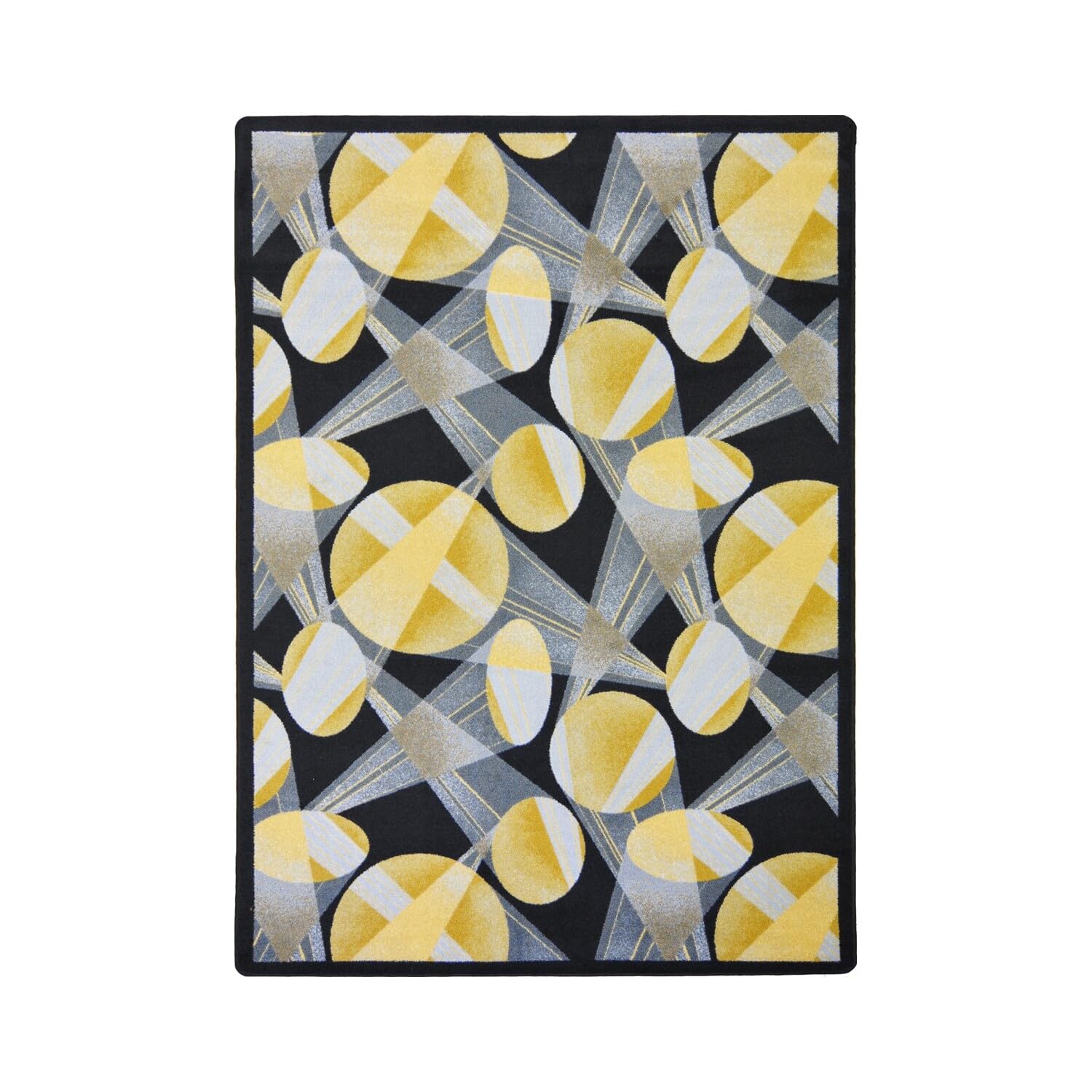 Joy Carpets Any Day Matinee Searchlight Theater Area Rugs - Soft Charcoal Gray Rug for Home Theater, Living Room & Bedroom Decor