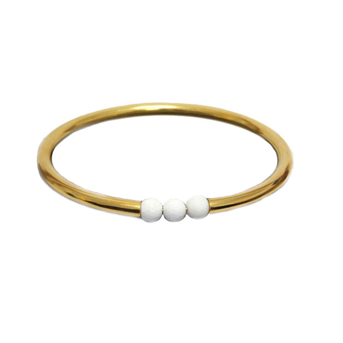 18k Gold Plated Handmade Gemstone Bangles - Choose Your Stone | Fashion Jewelry Bracelets for Women & Girls | Perfect for Parties, Weddings & Everyday Wear