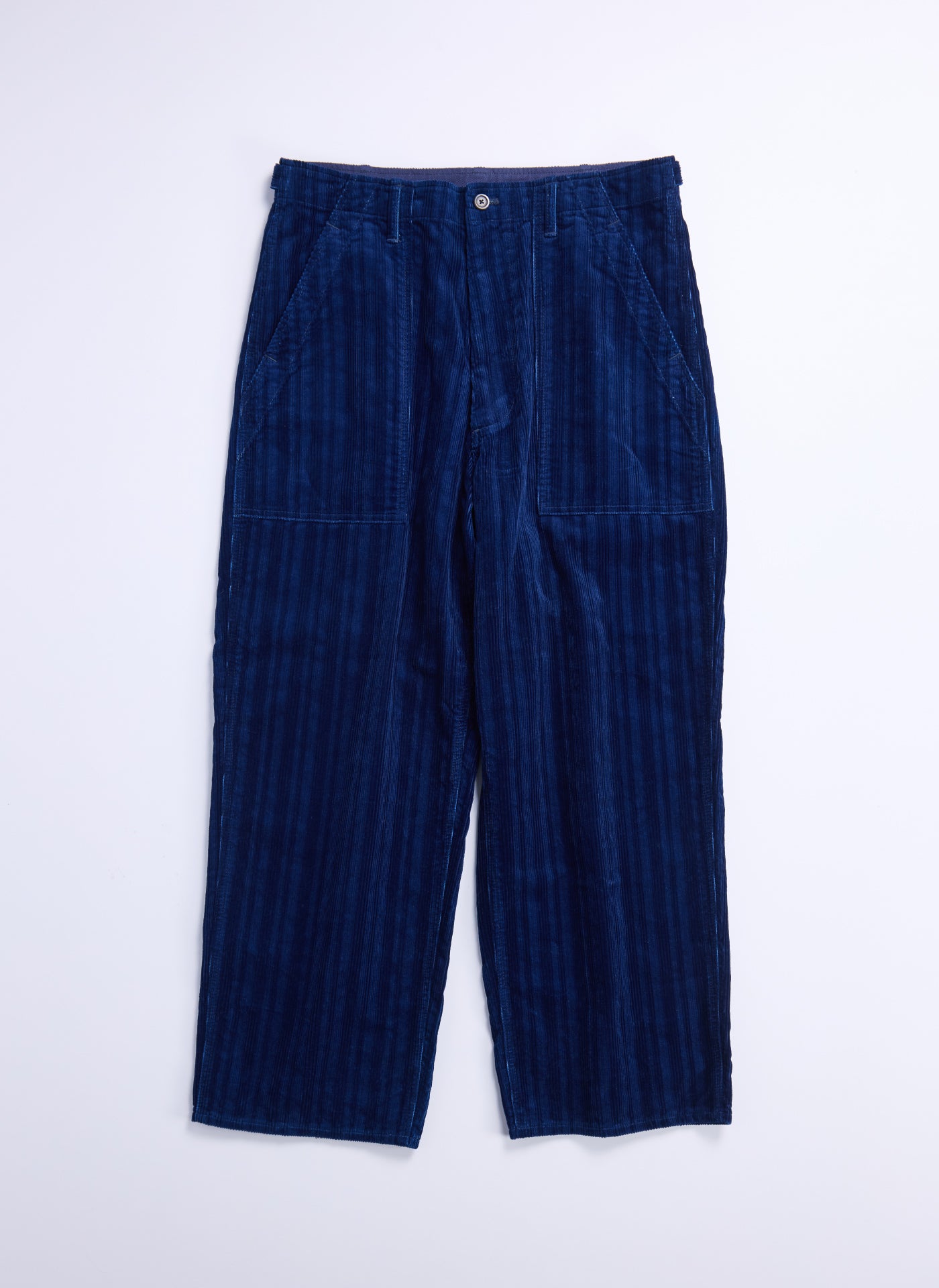 Premium Indigo Cotton Corduroy Baker Pants for Men - Vintage Style Comfortable Workwear & Casual Trousers - Perfect for Baking, Cooking, and Everyday Wear