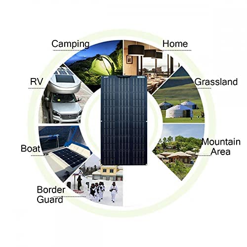 100W 18V Flexible Solar Panel Kit - Portable Solar Charger for Home, Car, RV, Boat & Camping | Waterproof & Lightweight for Outdoor Adventures