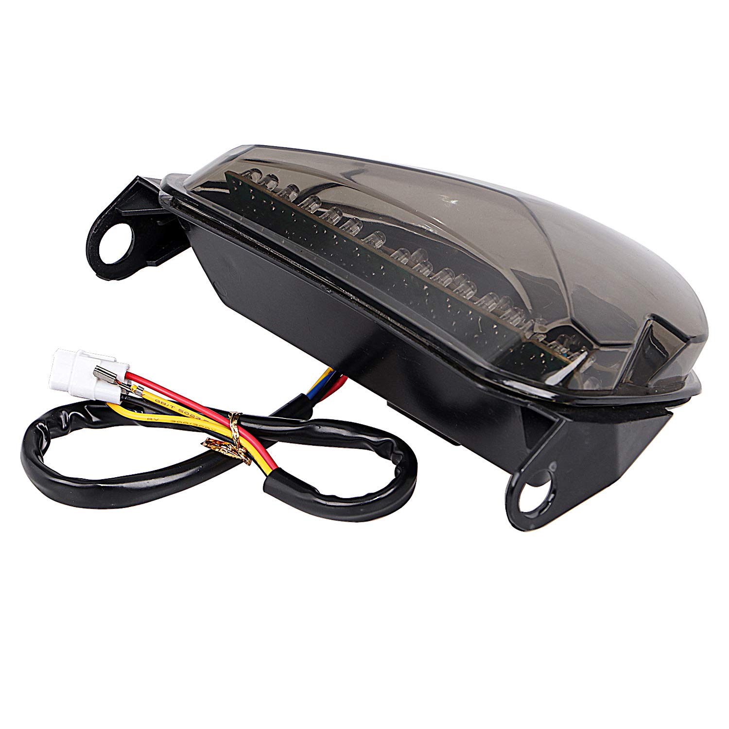 Smoke Turn Signals LED Rear Brake Tail Lights with Integrated Indicators for Suzuki GSXR 600 750 2004-2005 Motorcycle - High Visibility Safety Lights for Night Riding & Custom Bike Builds