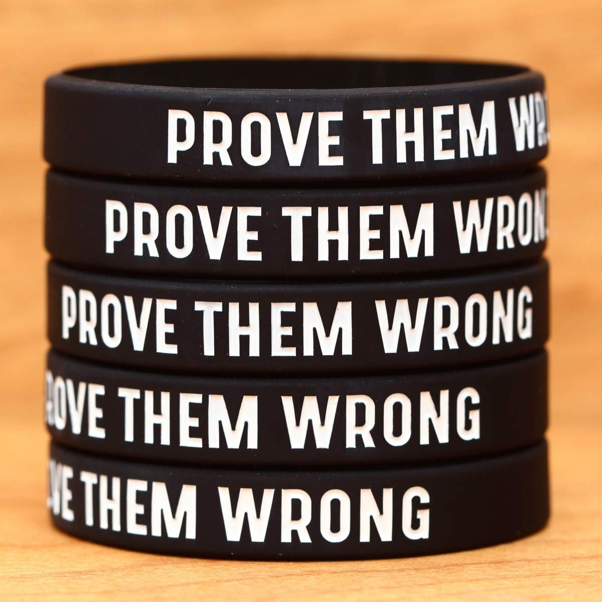 Prove Them Wrong Gym Wristbands - Motivational Silicone Workout Bracelets for Fitness, Running & Weightlifting - Perfect for Gym, Sports & Daily Inspiration