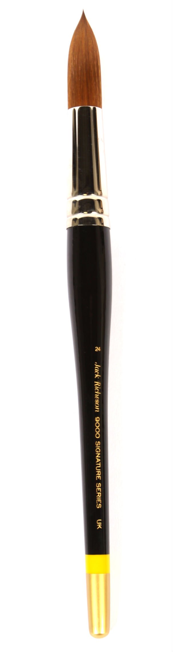 Jack Richeson 9000 Series Synthetic Short Handle Round Watercolor Brush - Size 24 - Professional Artist Paint Brush for Watercolor, Gouache & Acrylic Painting - Perfect for Fine Details, Washes & Studio Art Projects