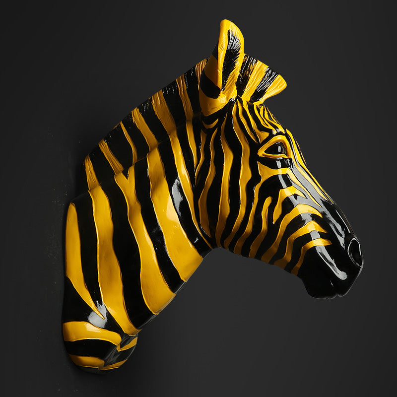 Stylish Zebra Head Wall Sculpture - Modern Animal Spot Horse Pendant for Home Decor | Perfect for Living Room, Bedroom, or Office Wall Art