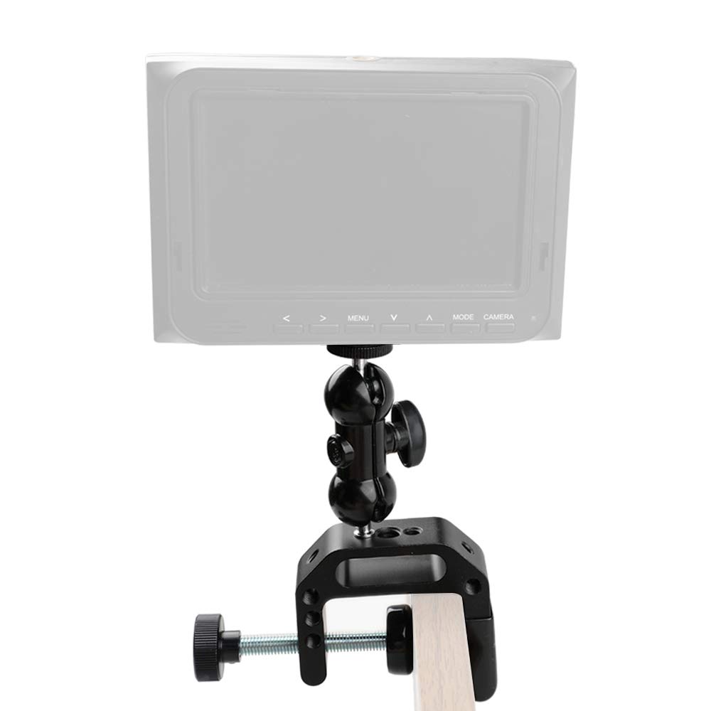 CAMVATE Universal DSLR Camera Clamp Mount - Heavy Duty Adjustable Holder for LED Video Lights, Binoculars & Photography Gear | Perfect for Vlogging, Filmmaking & Outdoor Adventures