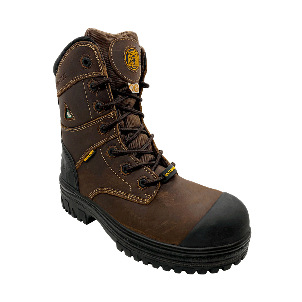 Tiger Safety CSA Certified 8 Inch Metal Free Work Boot 6655 C - Durable & Comfortable for Construction, Warehouse & Industrial Work