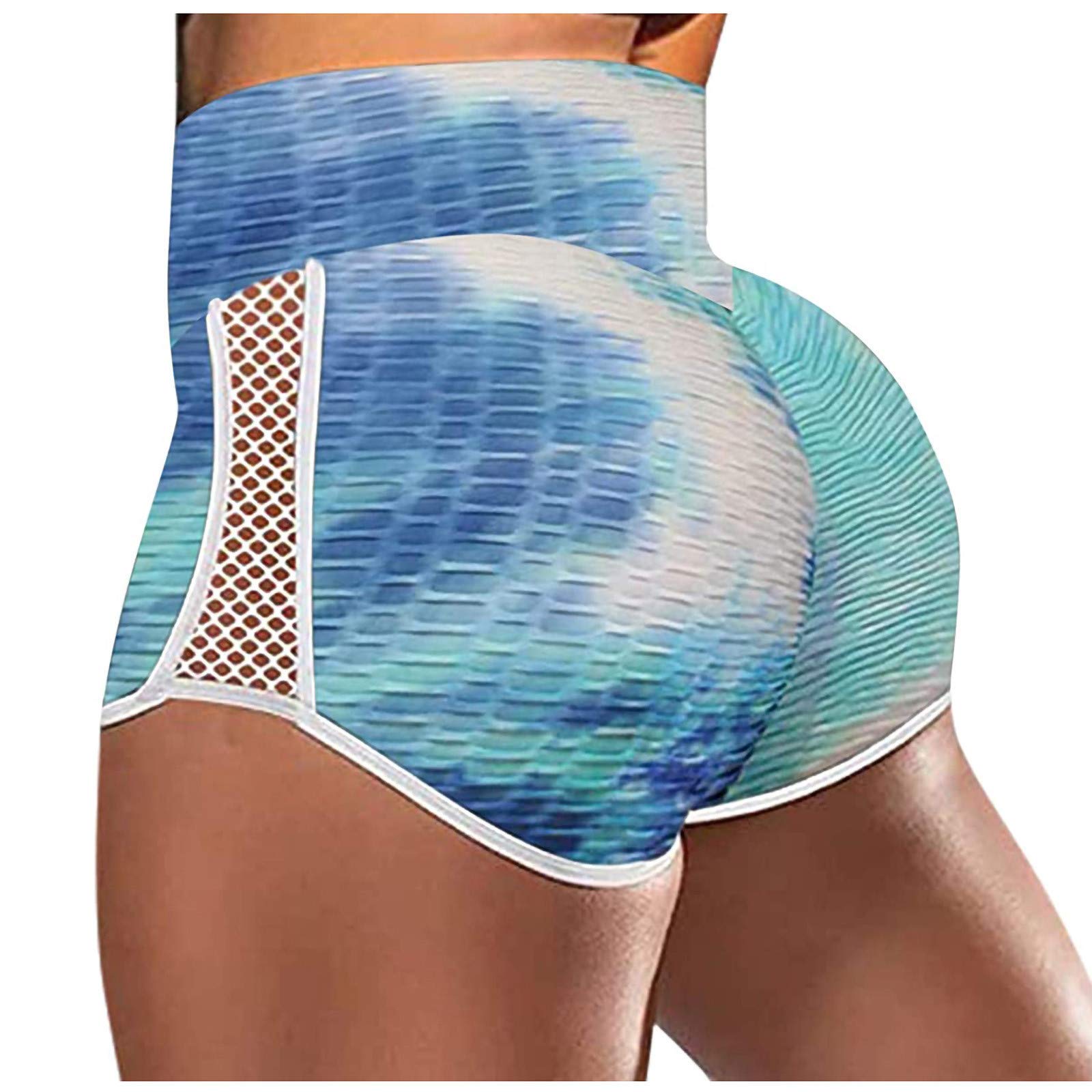 Women's Tie Dye Compression Stockings & Shorts - Tummy Control Body Shaper for Office Work, Fall & Summer Wear - Perfect for Workwear, Shapewear & Everyday Comfort