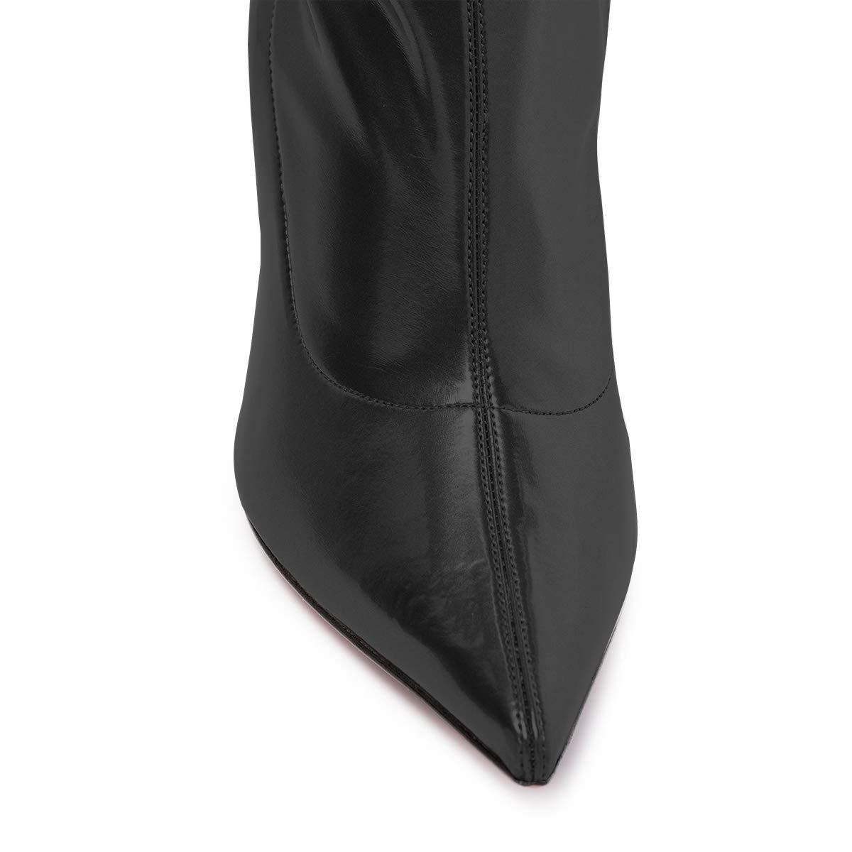 YDN Women's Over The Knee Thigh High Stiletto Boots - Pointed Toe, Stretchy Side Zipper, Stylish Heeled Boots for Party, Night Out & Fashion Outfits