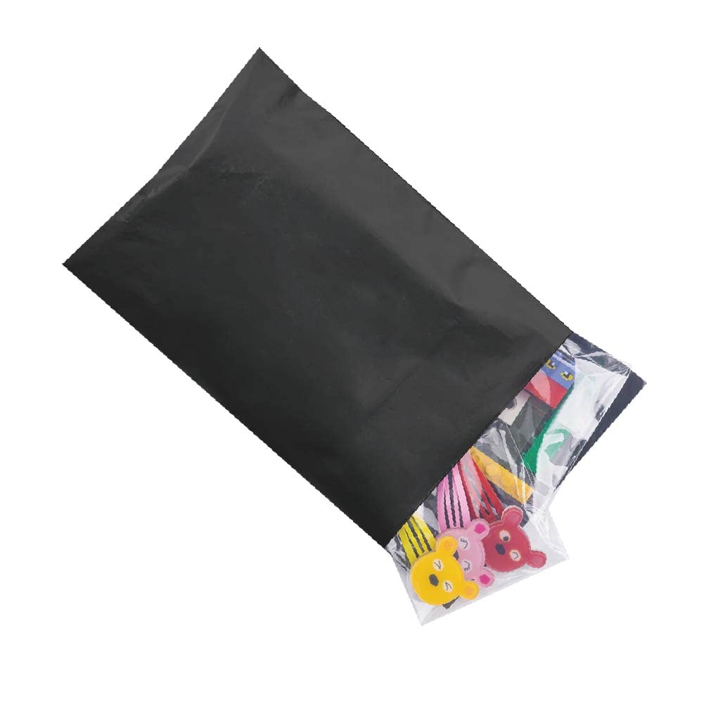 100 PCS 5x7 inch Black Poly Mailers - Self Adhesive Waterproof Shipping Envelopes, Durable Tear-Proof Mailing Bags for Ecommerce, Office & Postal Packaging - Perfect for Online Stores, Gift Wrapping & Small Business Shipping