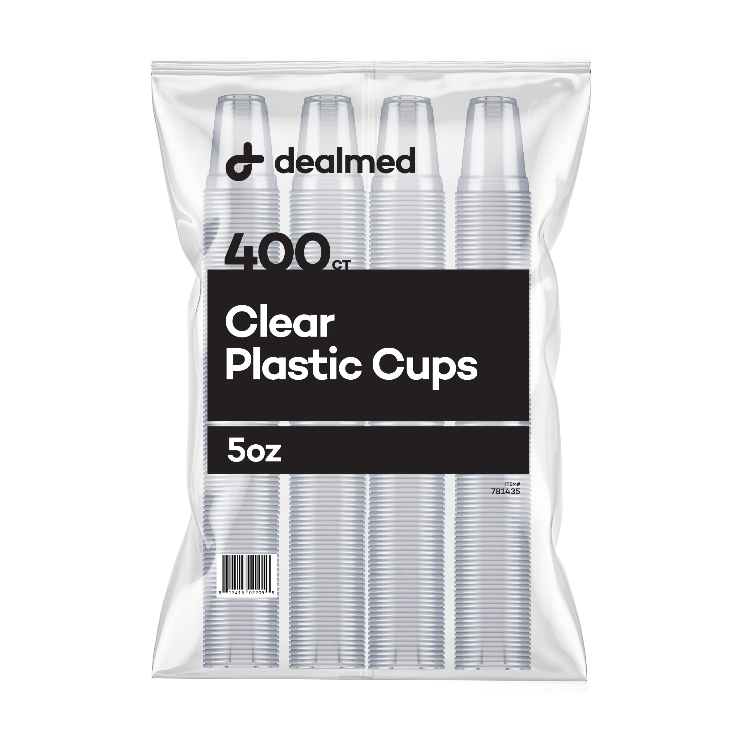 **Dealmed 5 oz. Disposable Plastic Cups – 100% Recyclable, BPA-Free Drinking Cups for Doctor's Offices, Hospitals, Schools, Home Use & Parties (Pack of 400) – Ideal for Medical, Office, and Household Needs**