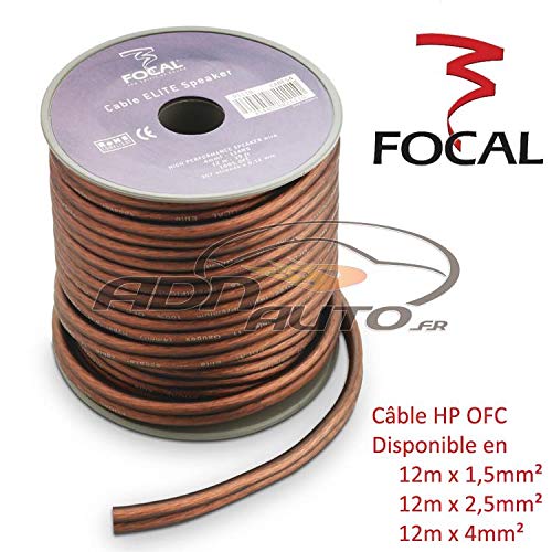Focal Audio ES4 12M (39.37 Feet) High-End Speaker Cable - Elite Series for Utopia & K2 Power Speakers - Perfect for Home Theater & Audiophile Sound Systems