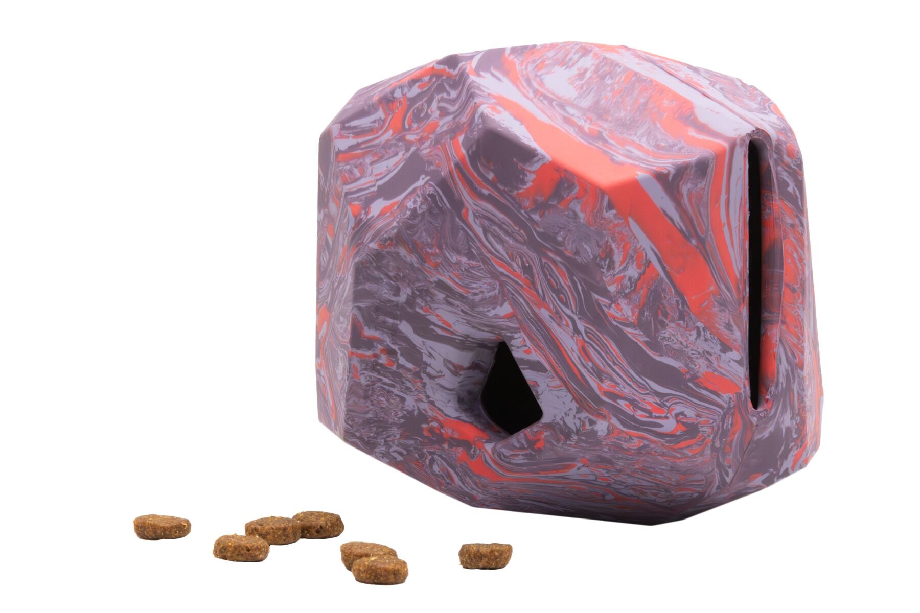 Gnawt a Rock® Purple Orchid Dog Food Dispenser & Ruffwear® Treat Holder - Durable Pet Feeding Solution for Indoor & Outdoor Use