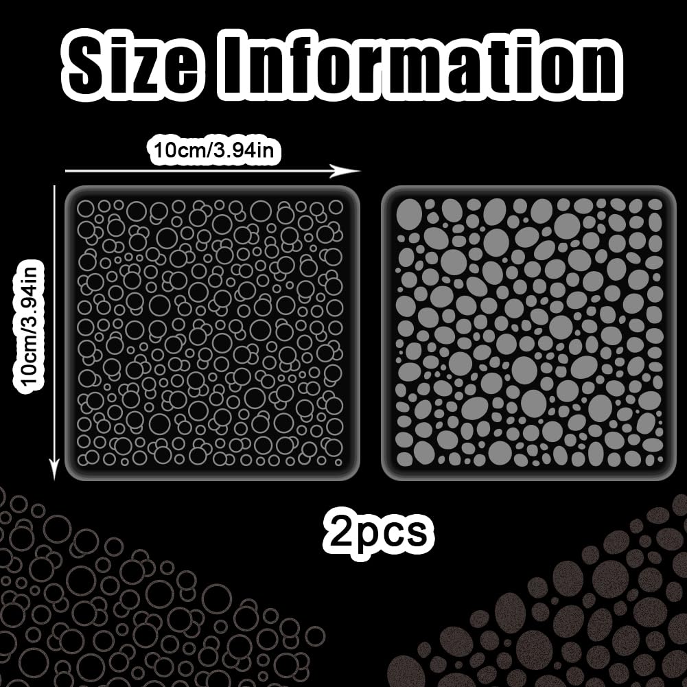 Beinkmake 2Pcs Polymer Clay Texture Sheets - Reusable Bubble Pattern Mats for Pottery, Jewelry Making & DIY Crafts - Perfect for Earrings, Beads & Polymer Clay Art Projects