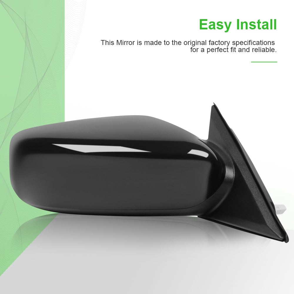 SCITOO Passenger Side View Mirror Compatible with 2013 Nissan Altima 2.5L - Right Side Power Non-Folding Exterior Mirror Replacement Part (Black, NI1321223) - Perfect for Parking Assistance & Blind Spot Safety