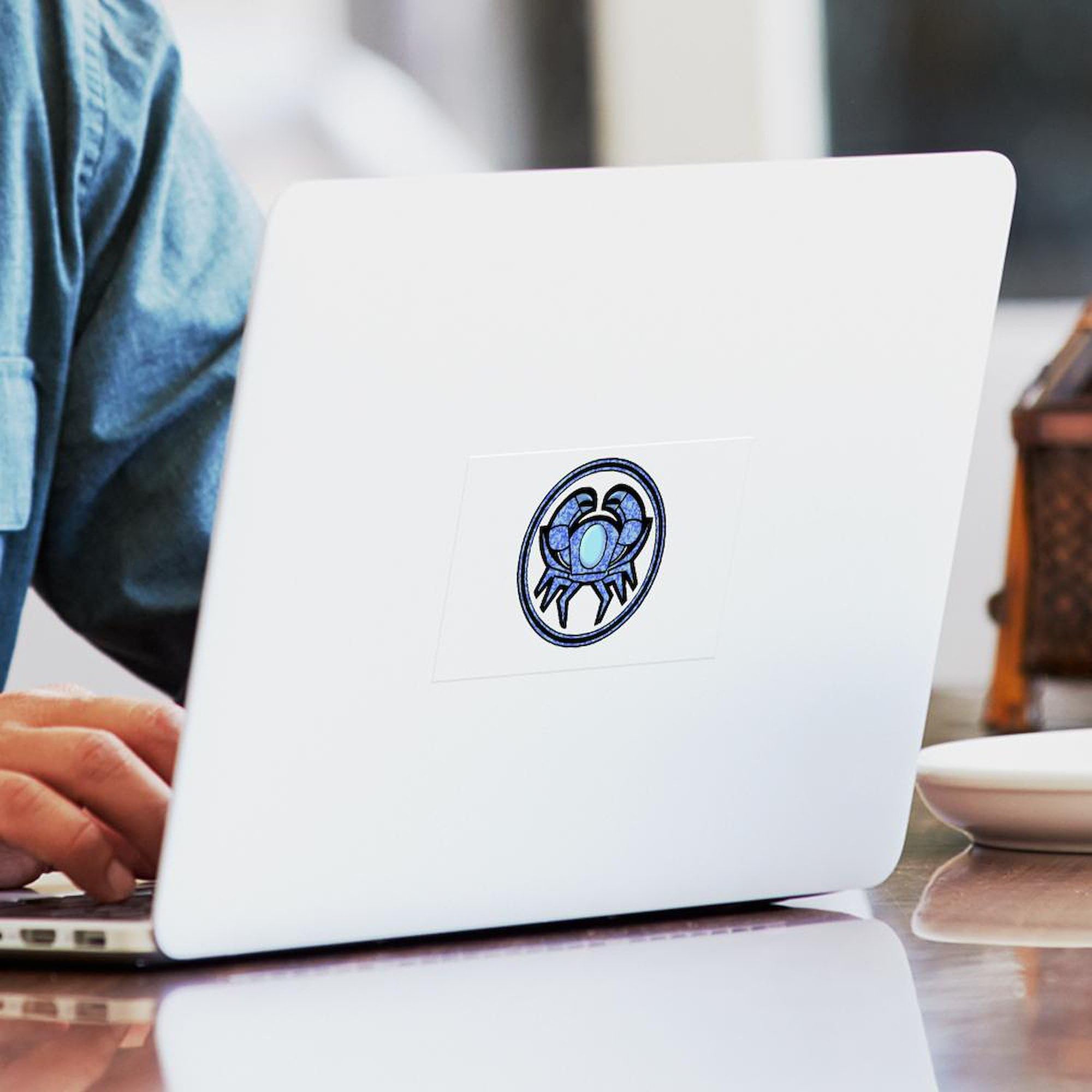 Cancer Zodiac Sign Rectangle Sticker - Durable Car Bumper Decal for Astrology Lovers | Perfect for Cars, Laptops, Water Bottles & Notebooks