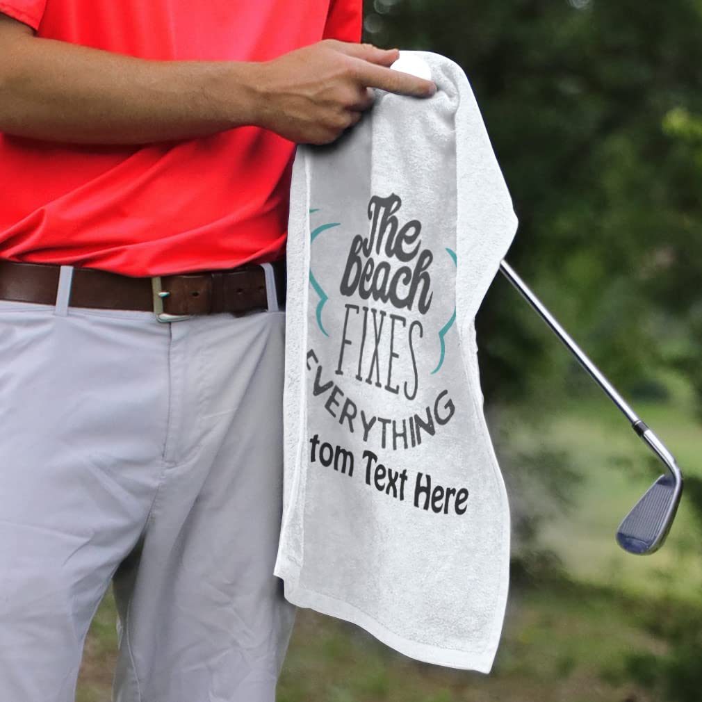 Premium Printed Golf Towel - Soft Absorbent Cotton for Golf, Beach, Gym & Travel - Multipurpose Sports & Outdoor Accessory for Athletes & Active Lifestyles