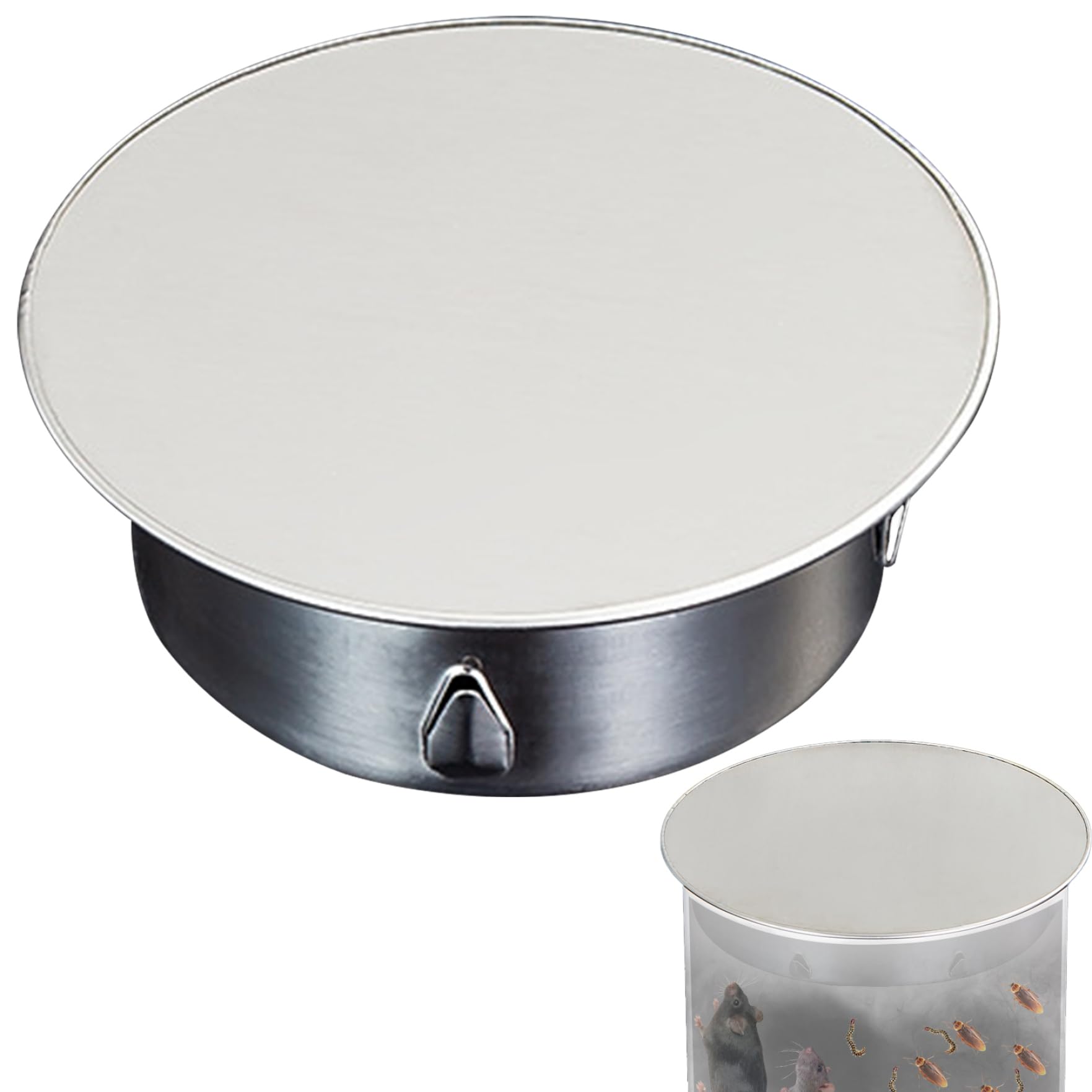 110mm Round Polished Chimney Hole Cover - Waterproof Flue Pipe Cap for Fireplace & Stove Ventilation | Odor-Proof Seal, Durable Outdoor Use | Perfect for Home Heating Systems, Wood Stoves & Fireplace Maintenance