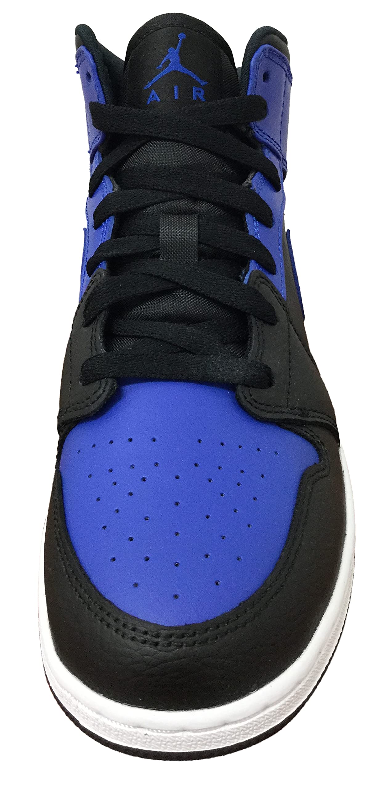 Air Jordan 1 Mid GS Big Kids Basketball Shoes - Black/Hyper Royal/White - Size 7 Youth - Stylish Sneakers for School, Sports & Casual Wear