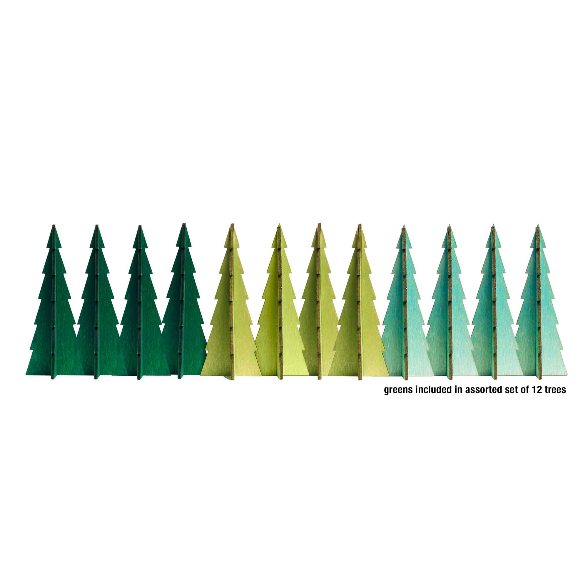 Design Ideas Tannenbaum Mini Christmas Tree - Assorted Greens for Holiday Decor, Tabletop & Office Desk Decoration