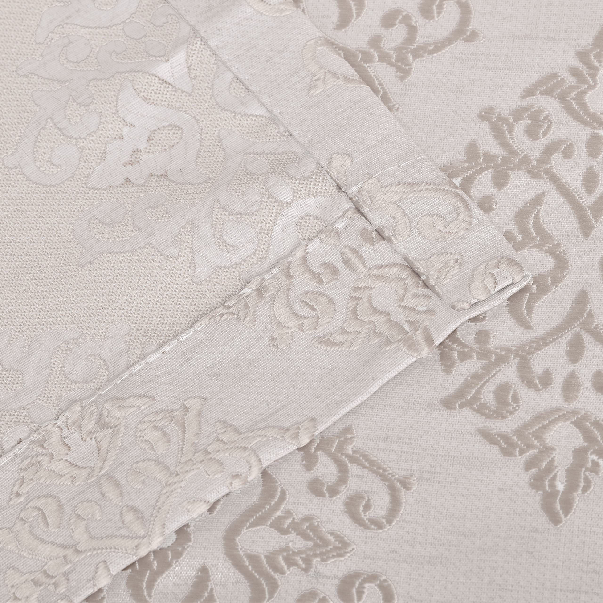 BNM Jacquard Embroidered Damask Curtains - Set of 2, 52